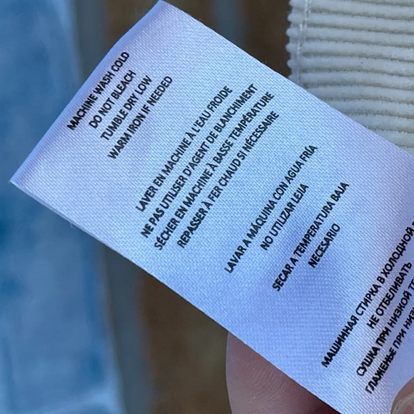 Re/Done 70s Pocket Loose Flare Corduroy Pants in Vintage Ivory Size 28 - Picture 14 of 16